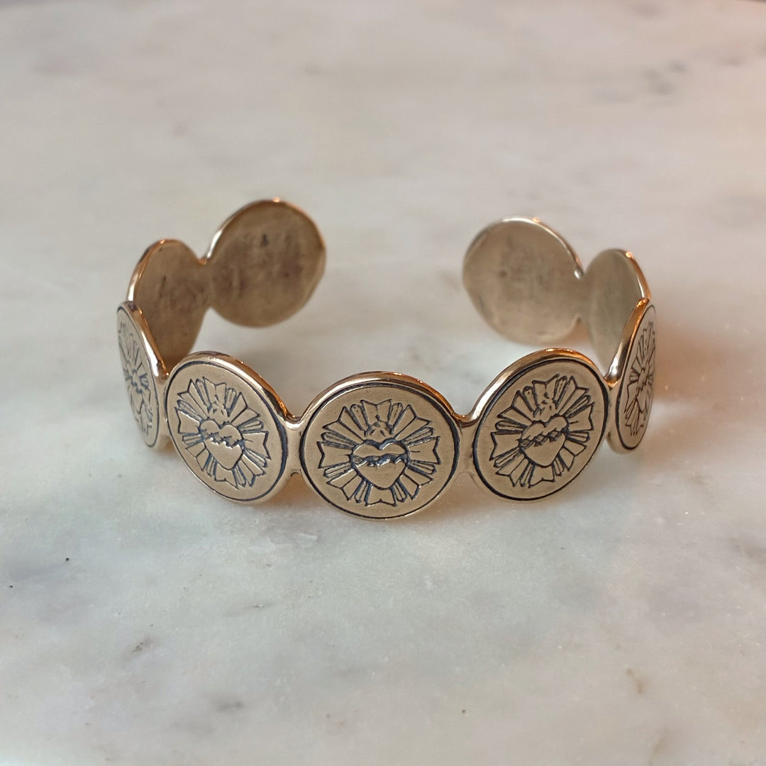 MIMOSA Handcrafted Sacred Heart Bracelet in Bronze