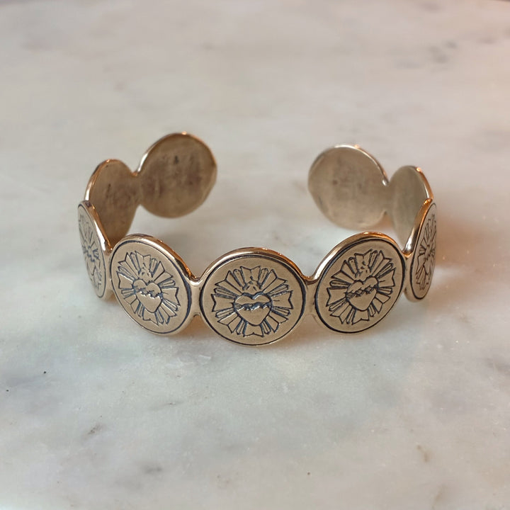 MIMOSA Handcrafted Sacred Heart Bracelet in Bronze