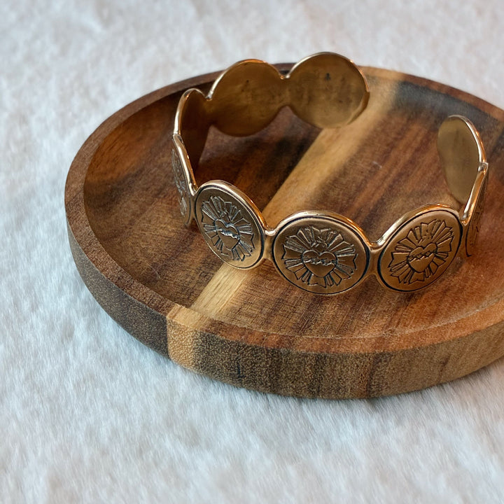 MIMOSA Handcrafted Sacred Heart Bracelet in Bronze