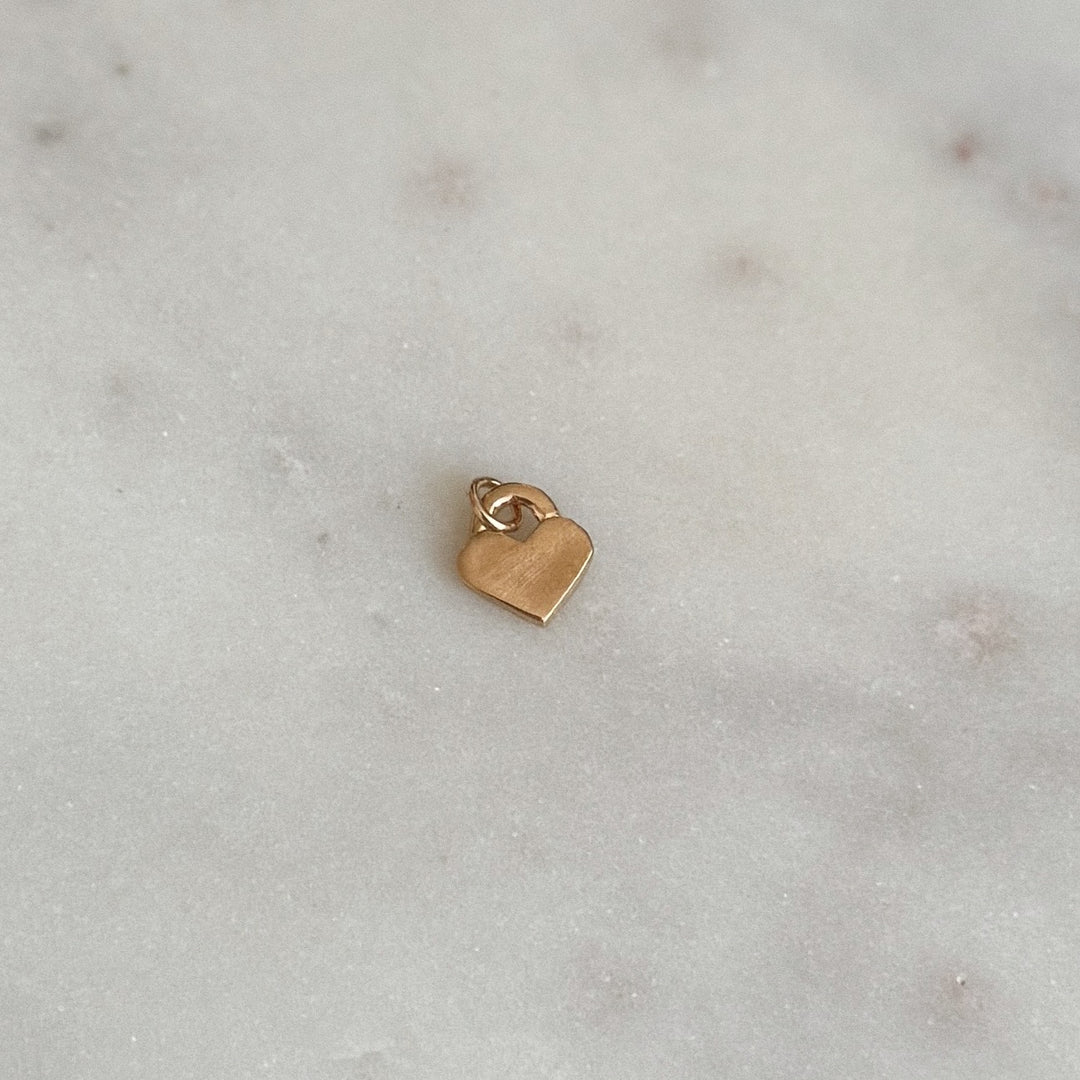 MIMOSA Handcrafted Small Heart Pendant in Bronze