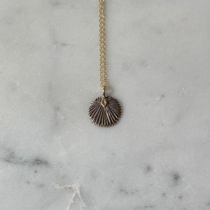 Small Bronze Palmetto Necklace from MIMOSA Handcrafted