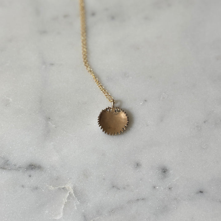 Small Bronze Palmetto Necklace from MIMOSA Handcrafted