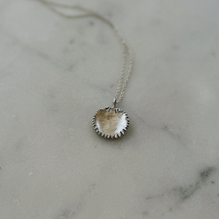 Small Palmetto Leaf Necklace in Sterling Silver