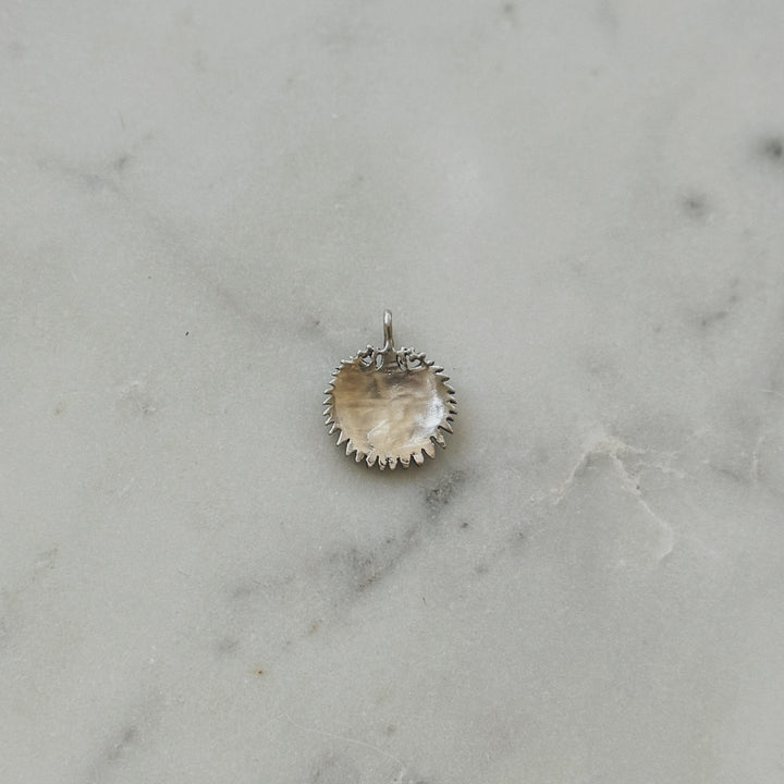 Small Palmetto Leaf Pendant in Sterling Silver