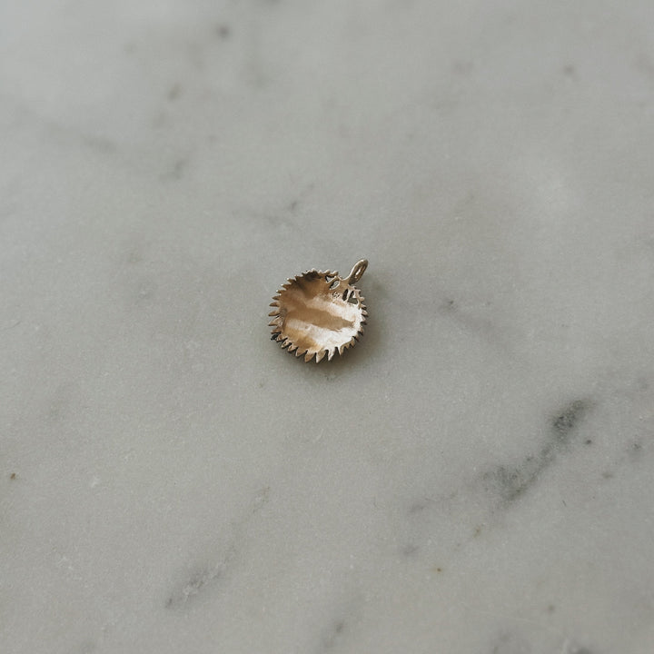 Small Palmetto Leaf Pendant in Bronze