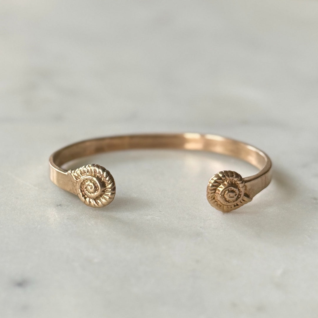 Bronze Bracelet with Snail Shell Design