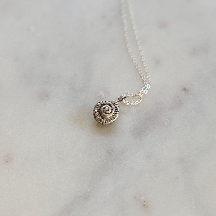 Sterling Silver Snail Shell Necklace