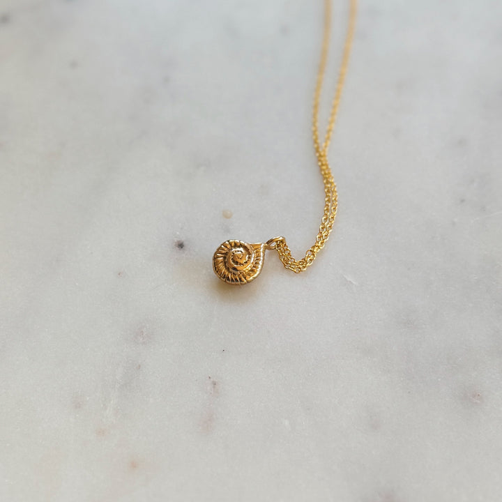 Bronze Snail Shell Necklace