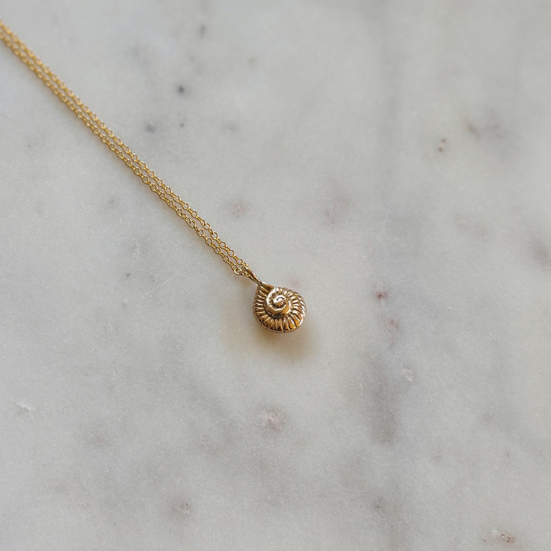 Bronze Snail Shell Necklace