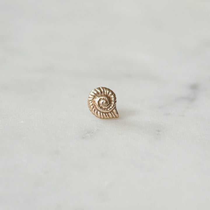 Bronze Spiral Snail Shell Pin