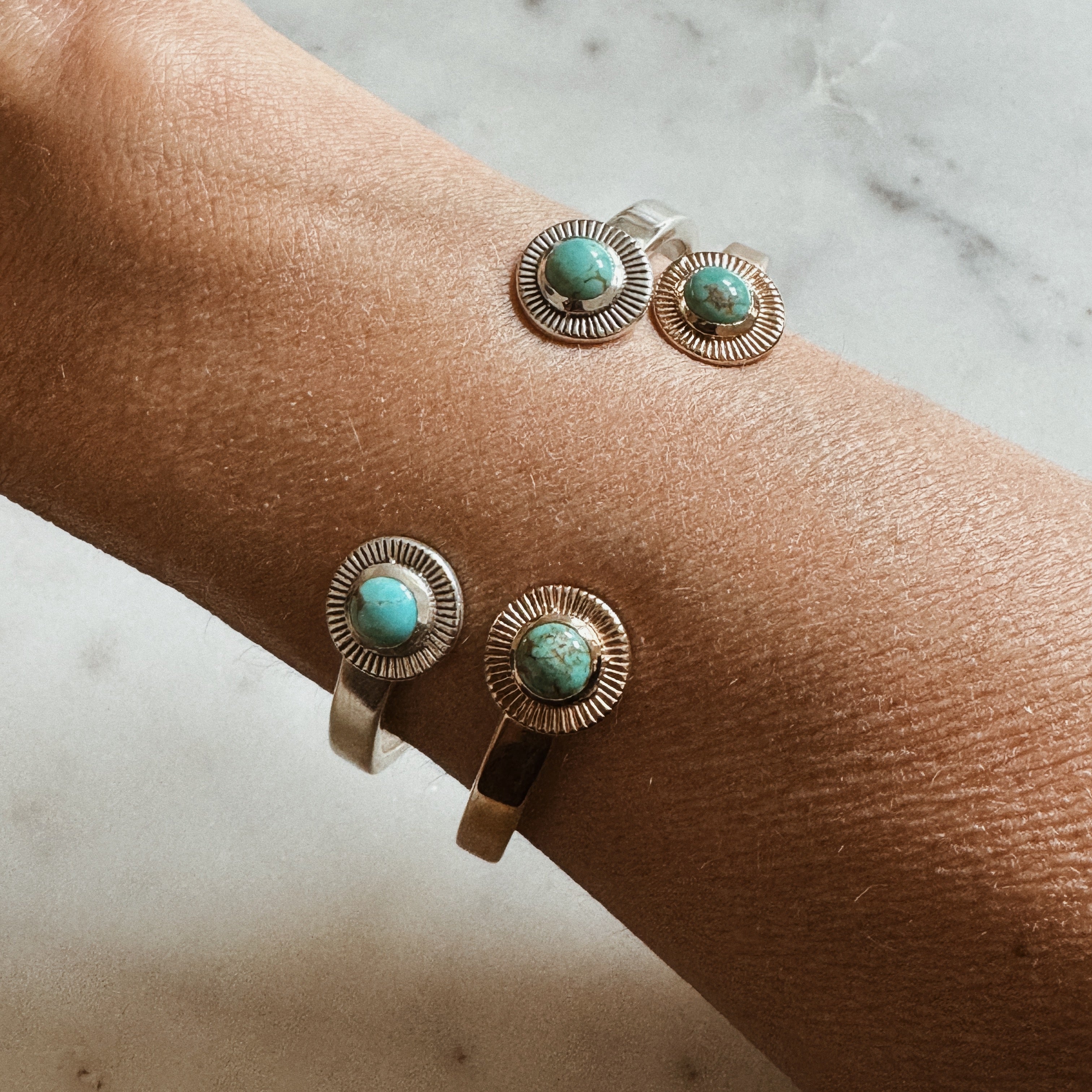 Sunburst Bracelet with Turquoise | MIMOSA Handcrafted