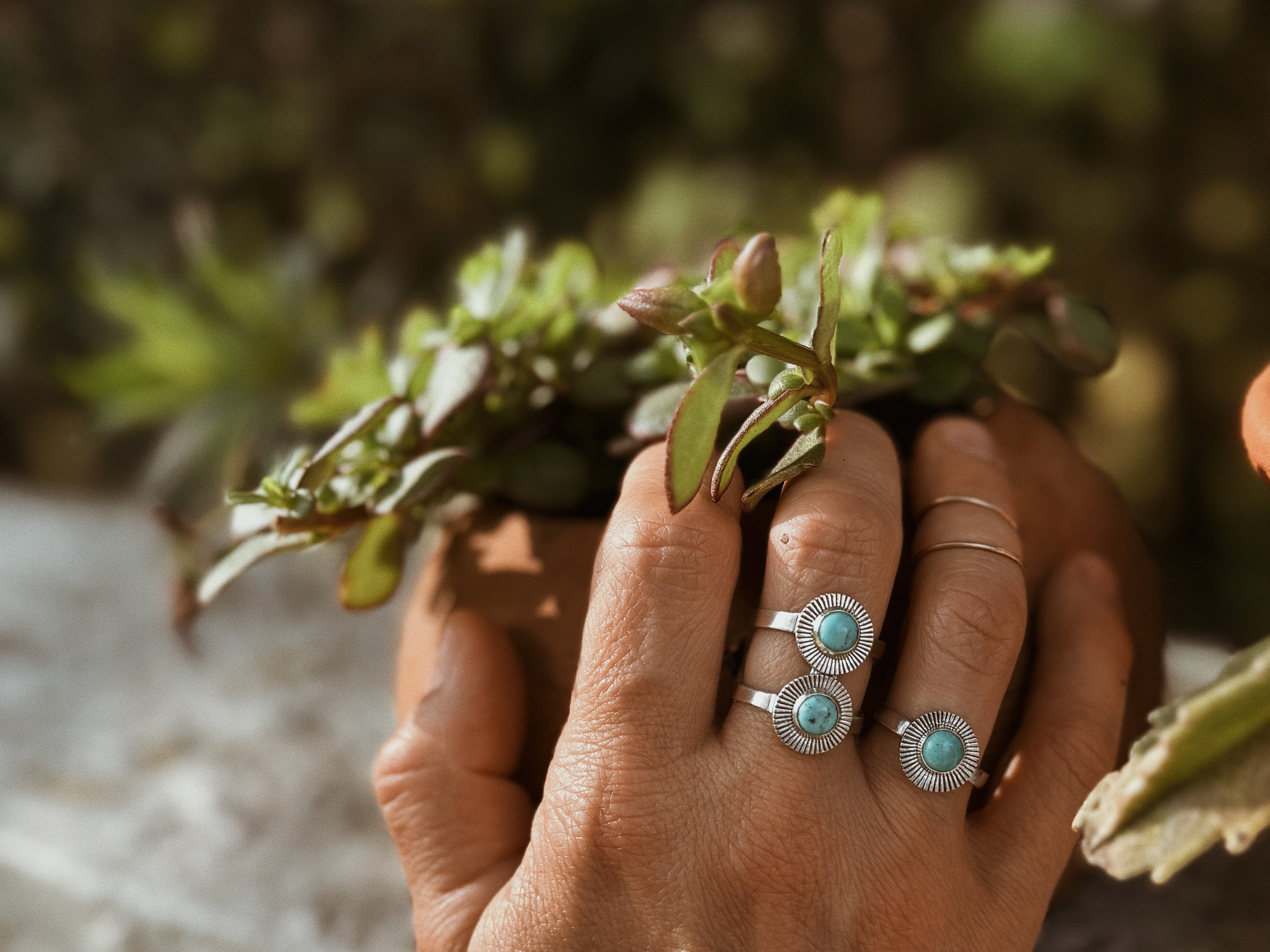 Bright Spot Bronze and Turquoise Ring Bright Spot Bronze and Turquoise Ring