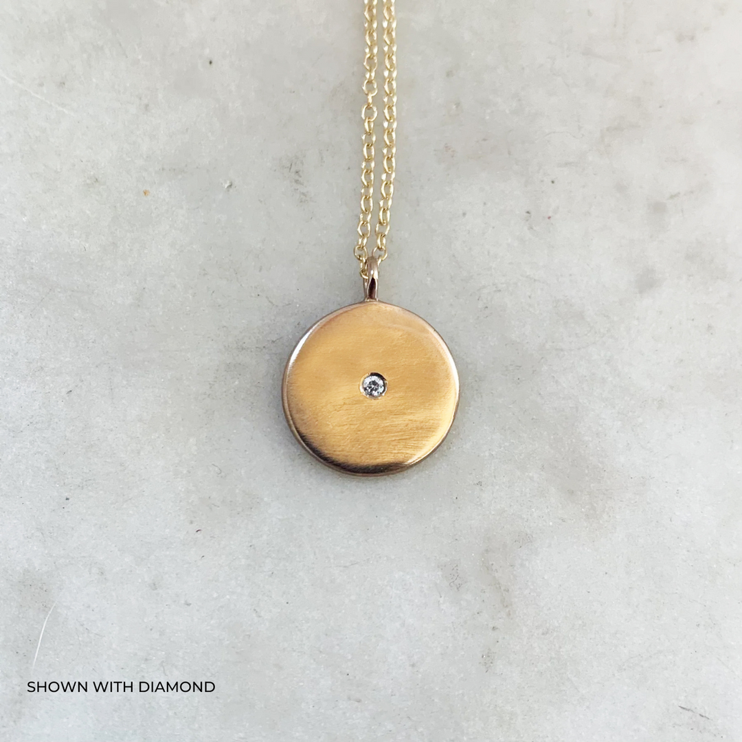 Minimal Necklace with Gemstone MIMOSA Handcrafted