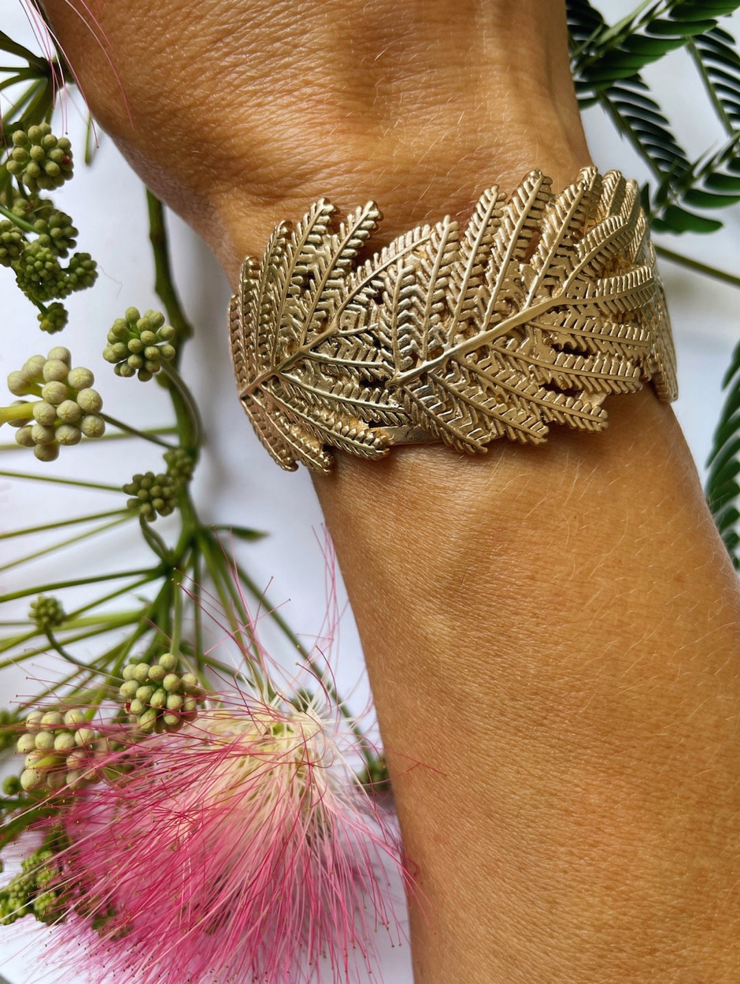 MIMOSA Handcrafted Mimosa Leaf Bracelet