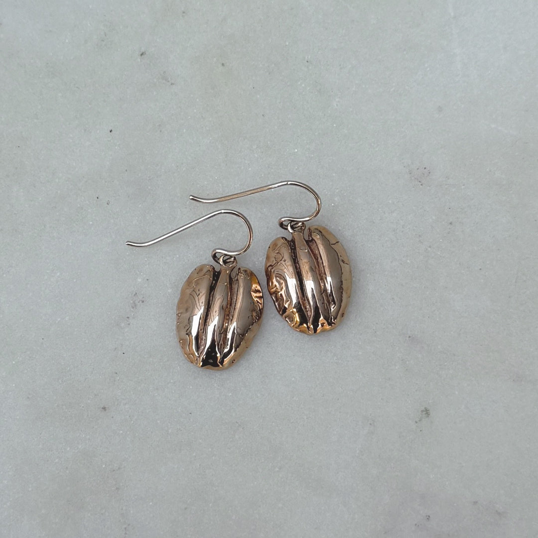 MIMOSA Handcrafted Bronze Pecan Earrings