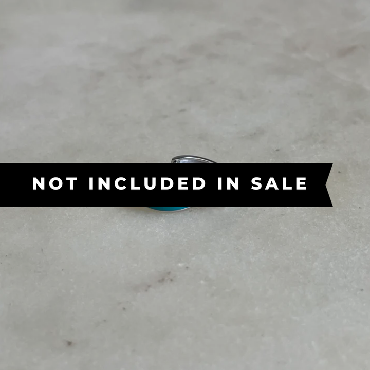 STERLING SILVER HOOPS — TURQUOISE ENAMEL EARRINGS