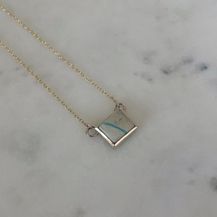 Unique Royston Turquoise Necklace from MIMOSA Handcrafted. 