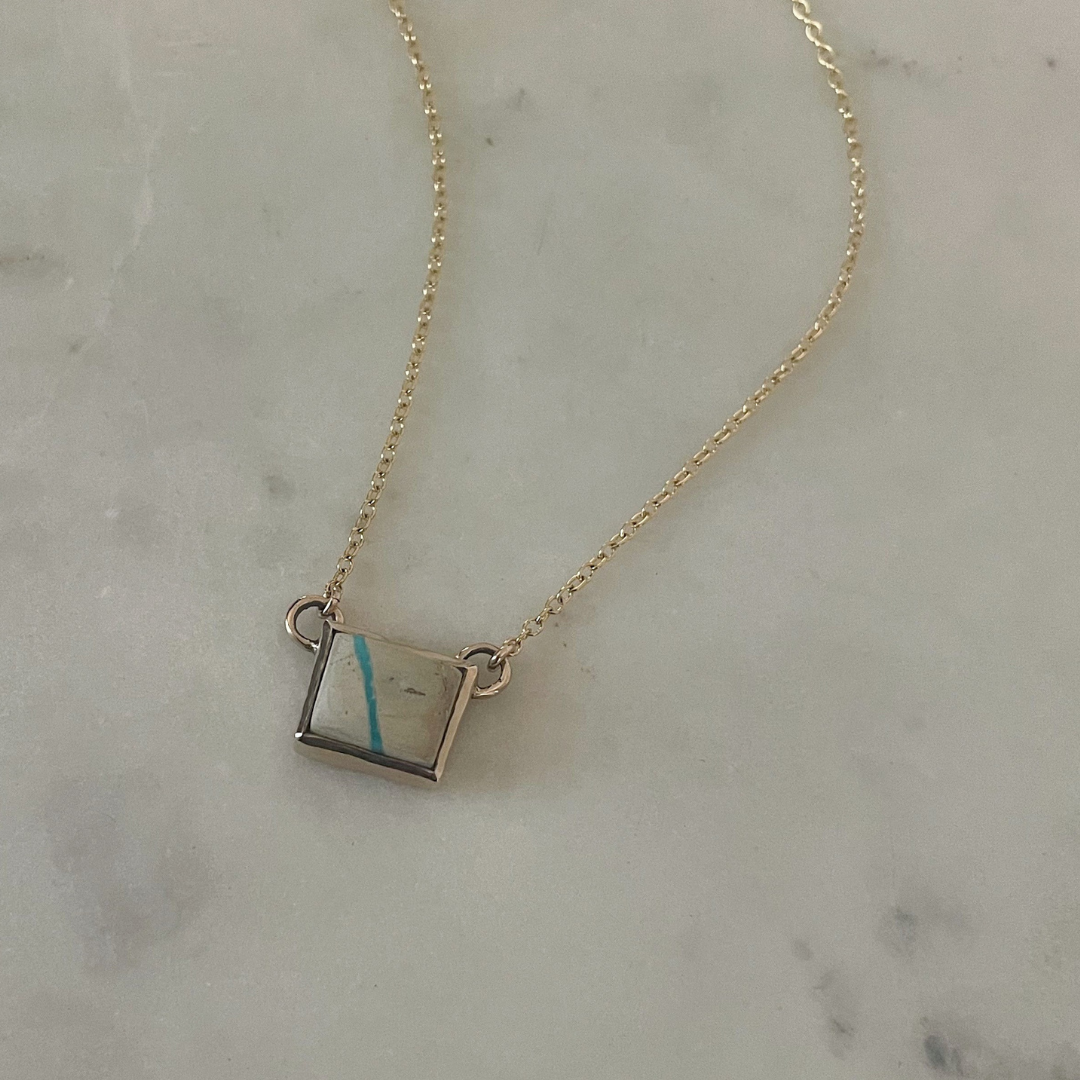 Unique Royston Turquoise Necklace from MIMOSA Handcrafted. 