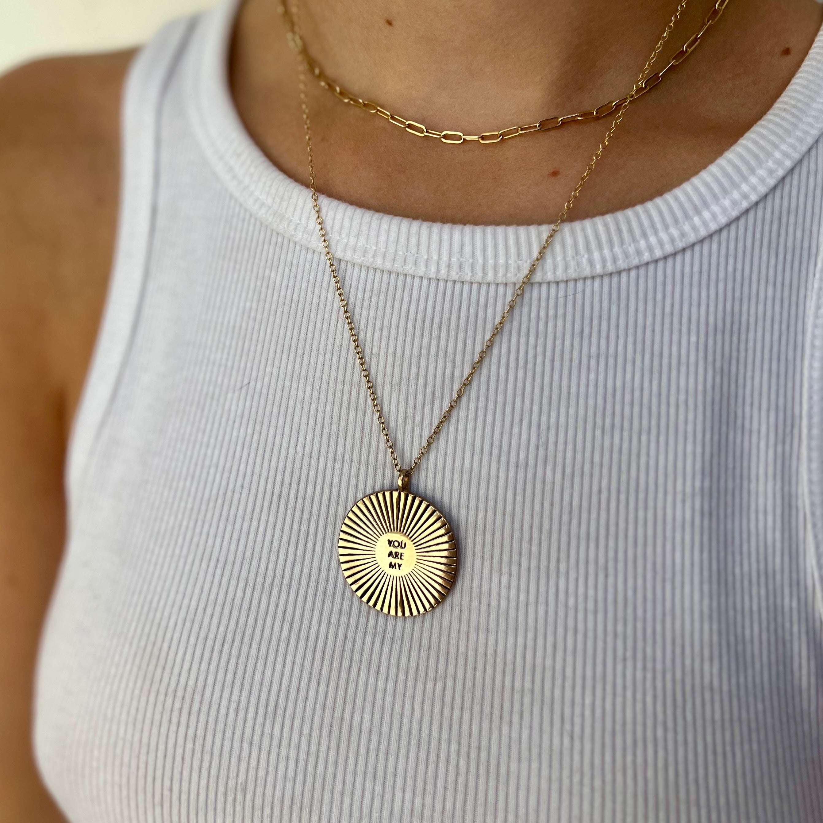 Large You Are My Sunshine Necklace | MIMOSA Handcrafted