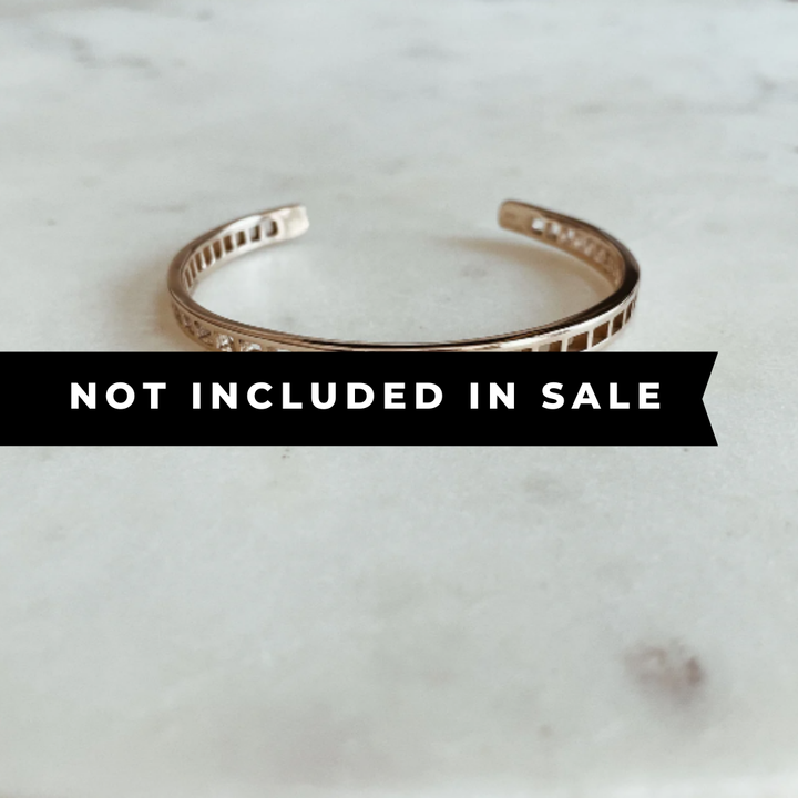 14K GOLD GRID CUFF — 1 ROW