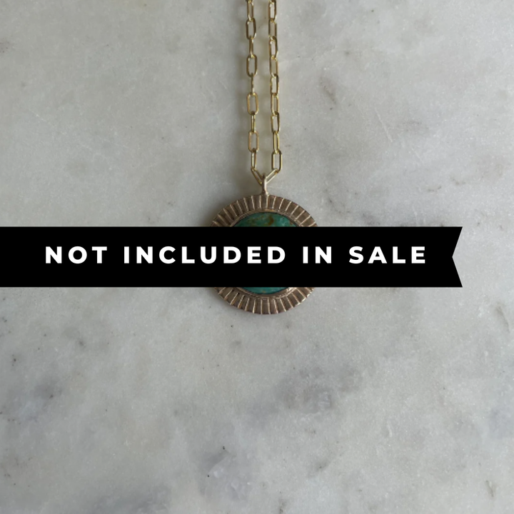 14K GOLD SUNBURST PENDANT — LARGE