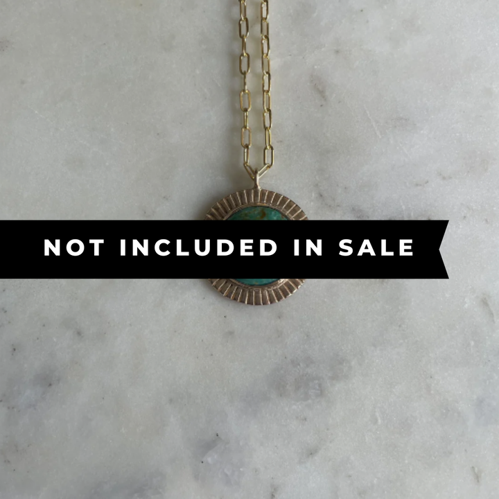 14K GOLD SUNBURST PENDANT — LARGE