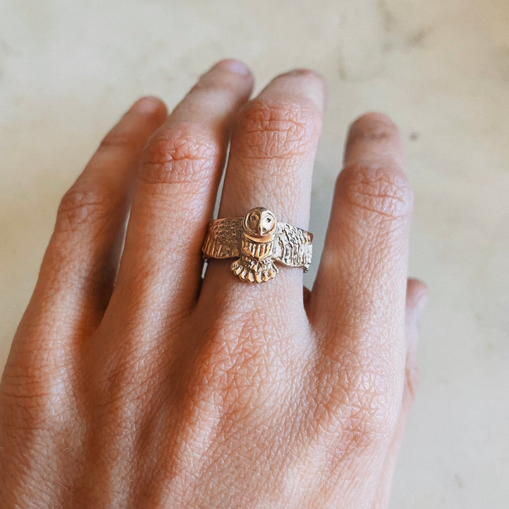 14K Gold Owl Ring | MIMOSA Handcrafted