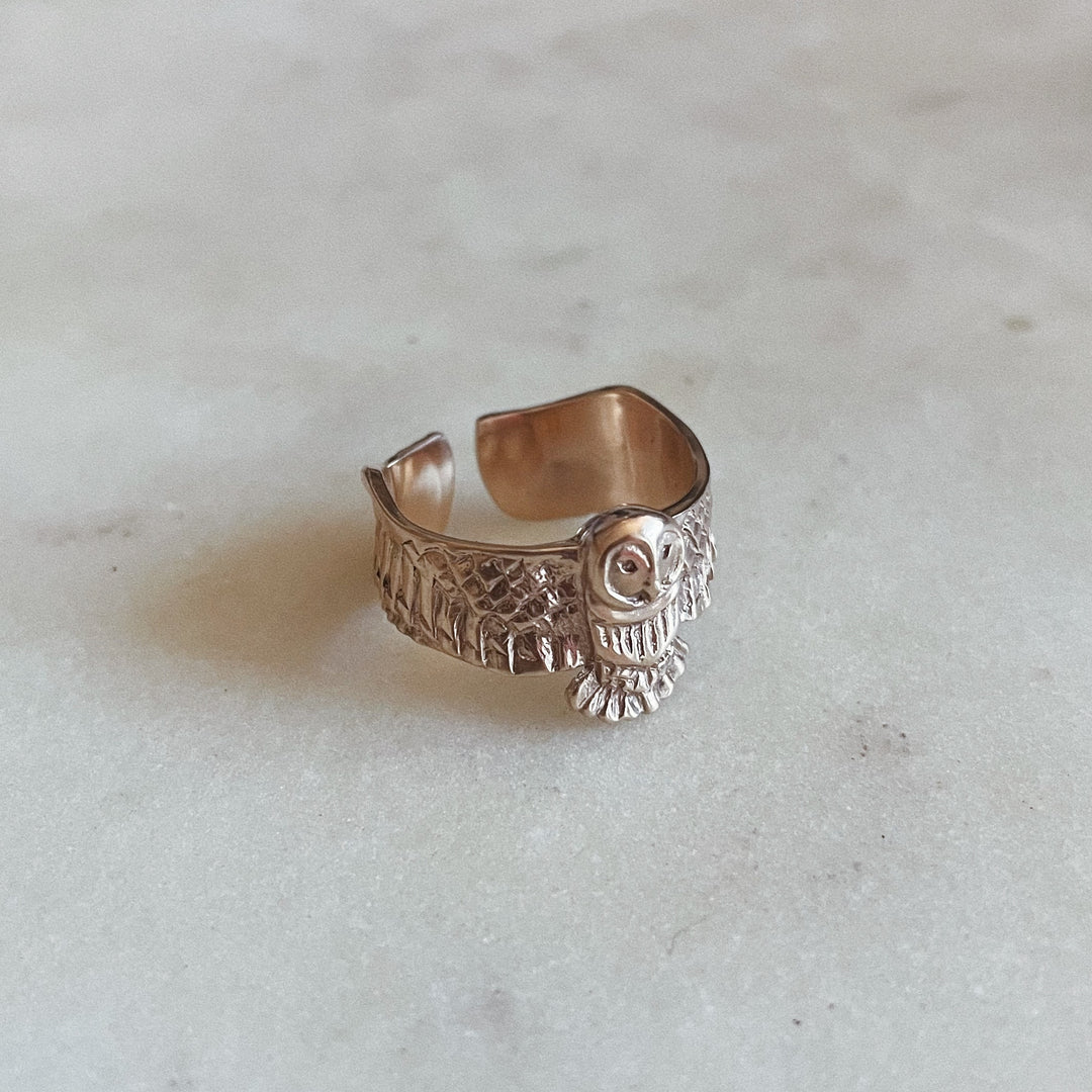 14K Gold Owl Ring | MIMOSA Handcrafted