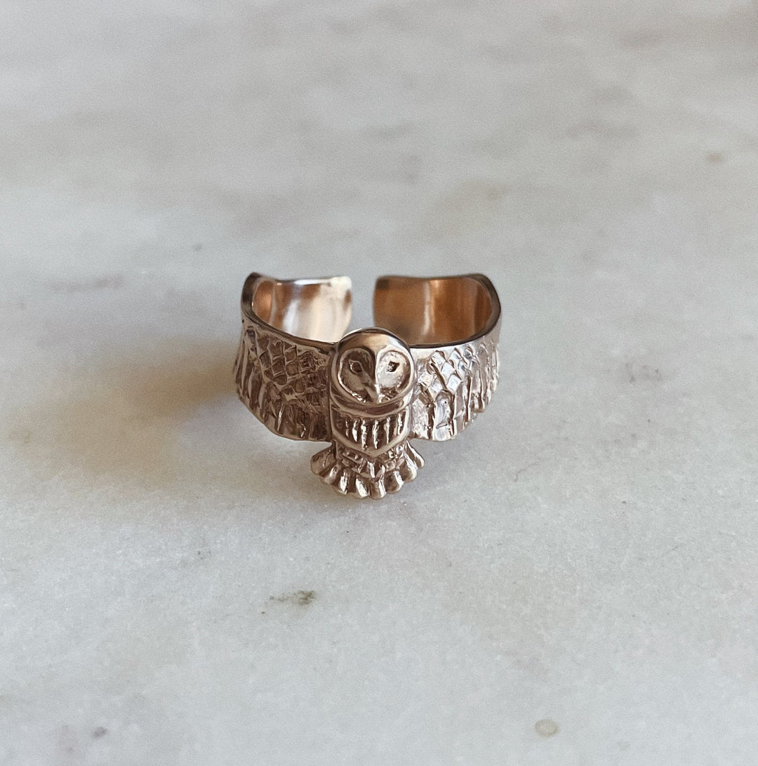 14K Gold Owl Ring | MIMOSA Handcrafted