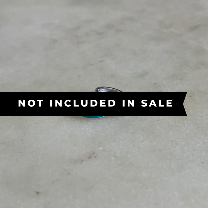 STERLING SILVER HOOPS — TURQUOISE ENAMEL EARRINGS