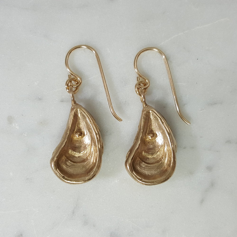 OYSTER EARRINGS - MIMOSA Handcrafted Jewelry