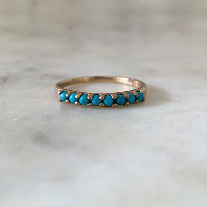 8 STONE TURQUOISE RING - MIMOSA Handcrafted Jewelry