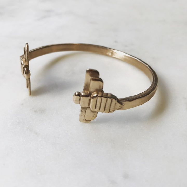 DOUBLE BEE BANGLE - MIMOSA Handcrafted Jewelry
