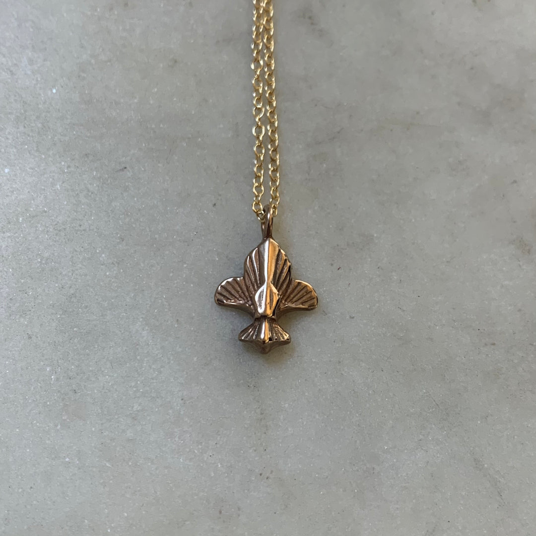 MIMOSA Handcrafted's Handmade Small Bronze Fleur De Lis Pendant