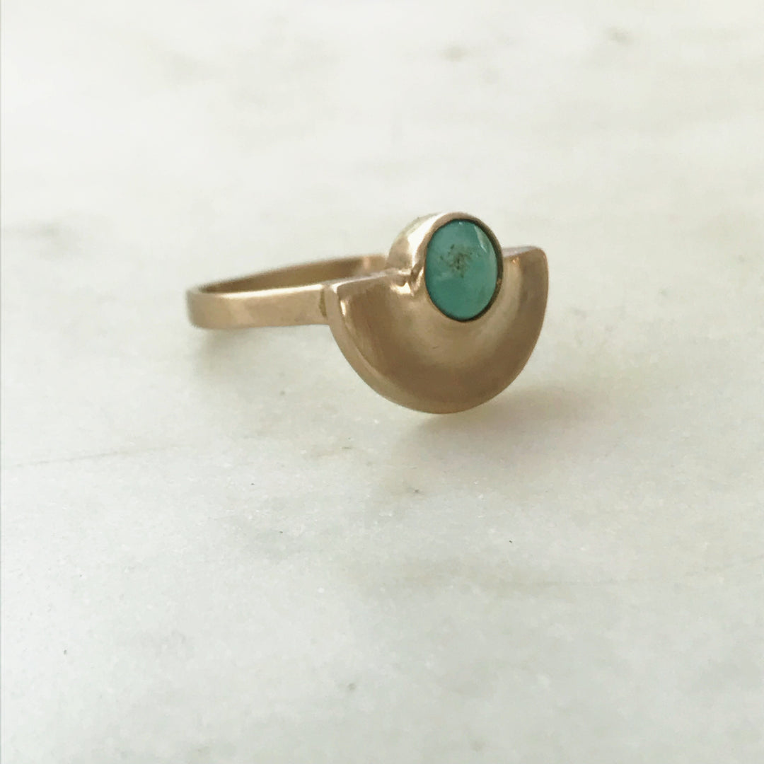 SEMICIRCLE TURQUOISE RING | MIMOSA Handcrafted