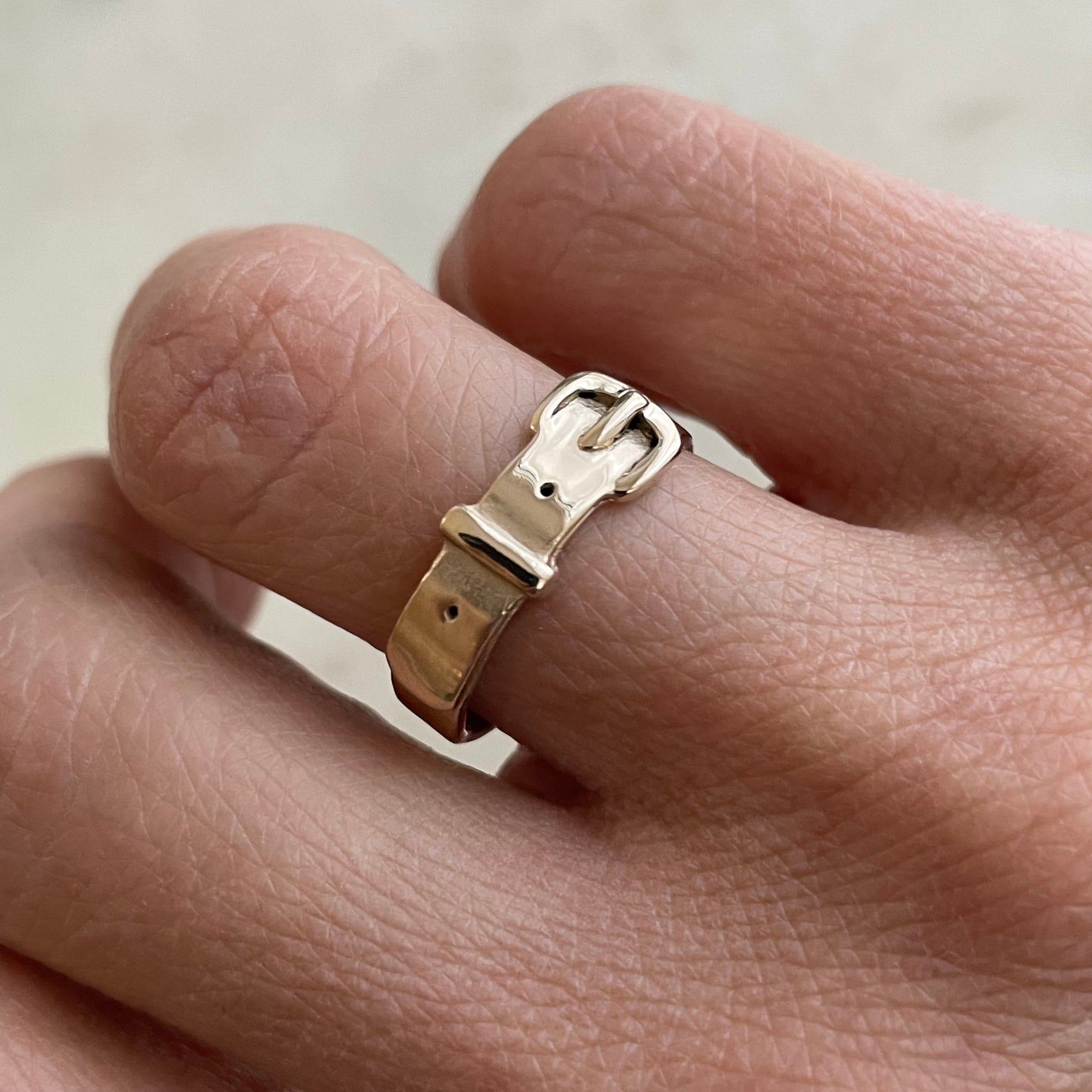 14K Gold Belt Ring | Mimosa Handcrafted 14K Yellow Gold / 7