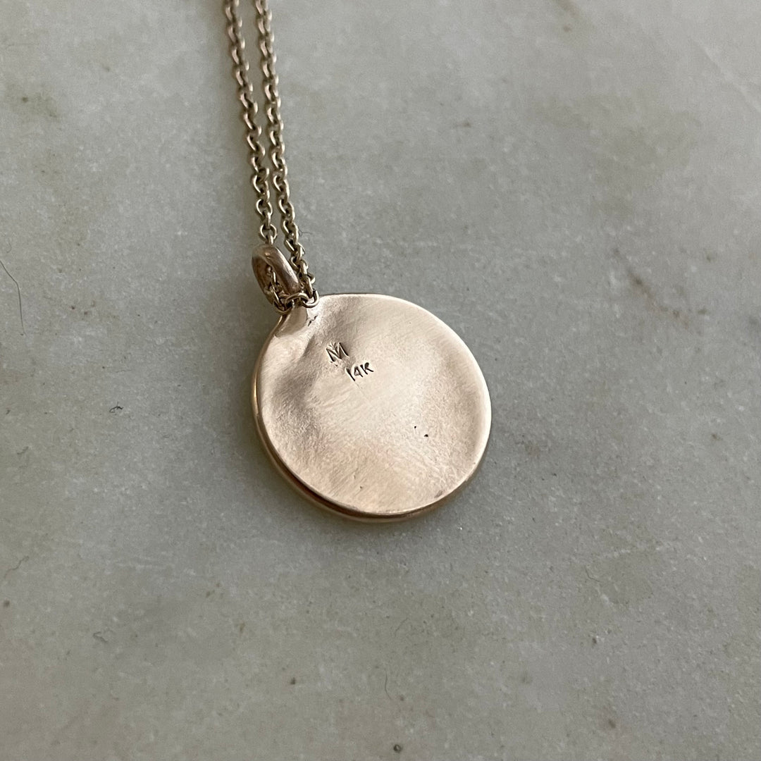 14K Gold You Are My Sunshine Necklace MIMOSA Handcrafted