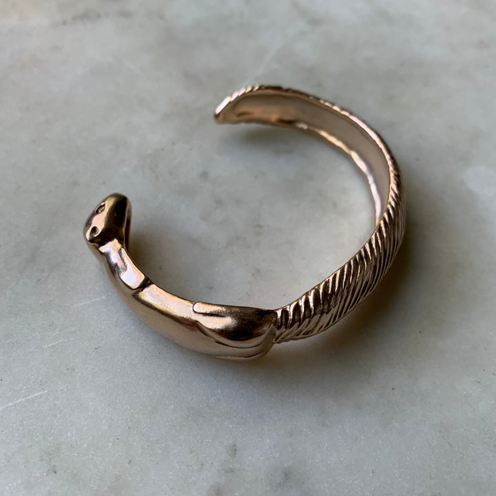 Handmade Bronze Squirrel Cuff Bracelet
