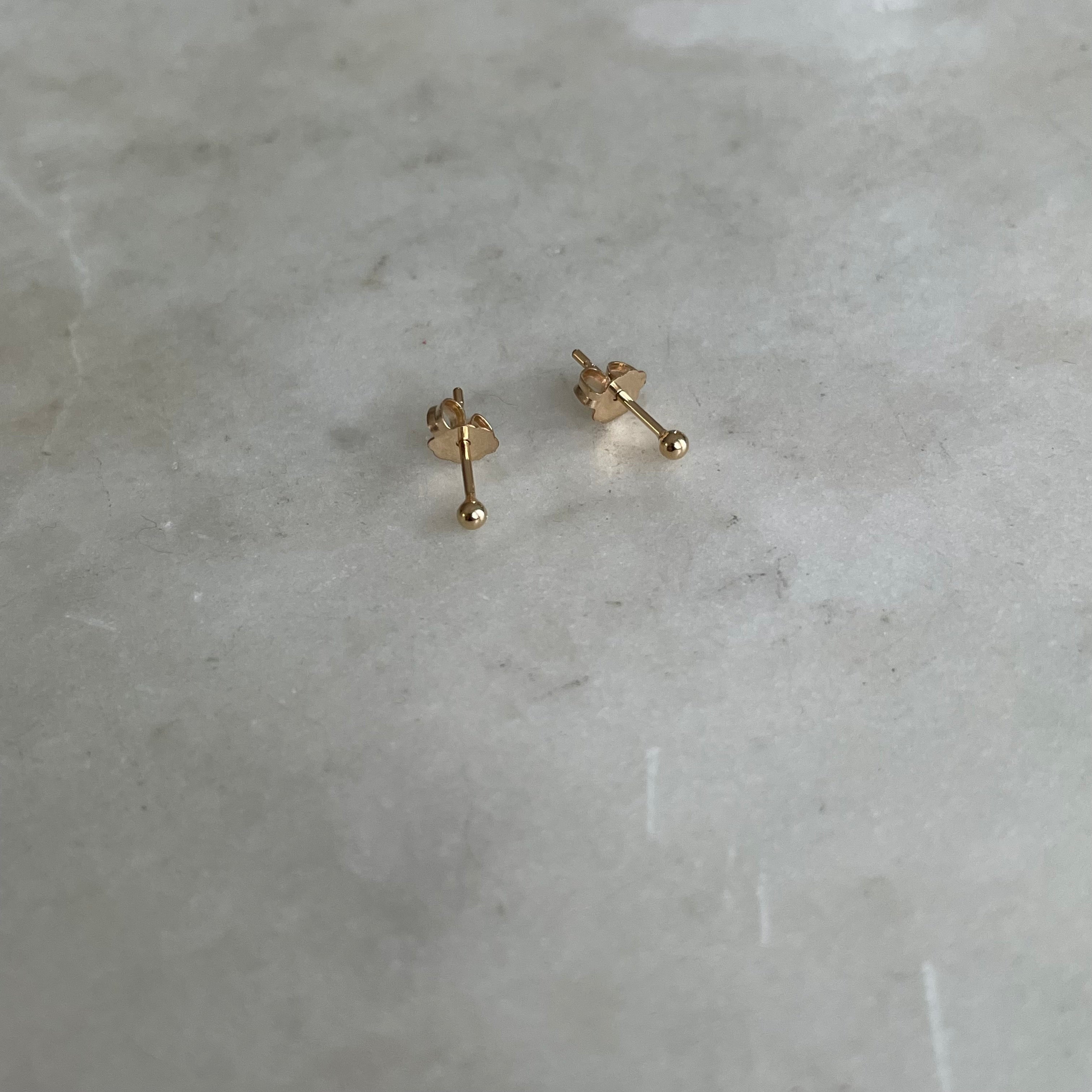 TINY GOLD STUDS | MIMOSA Handcrafted