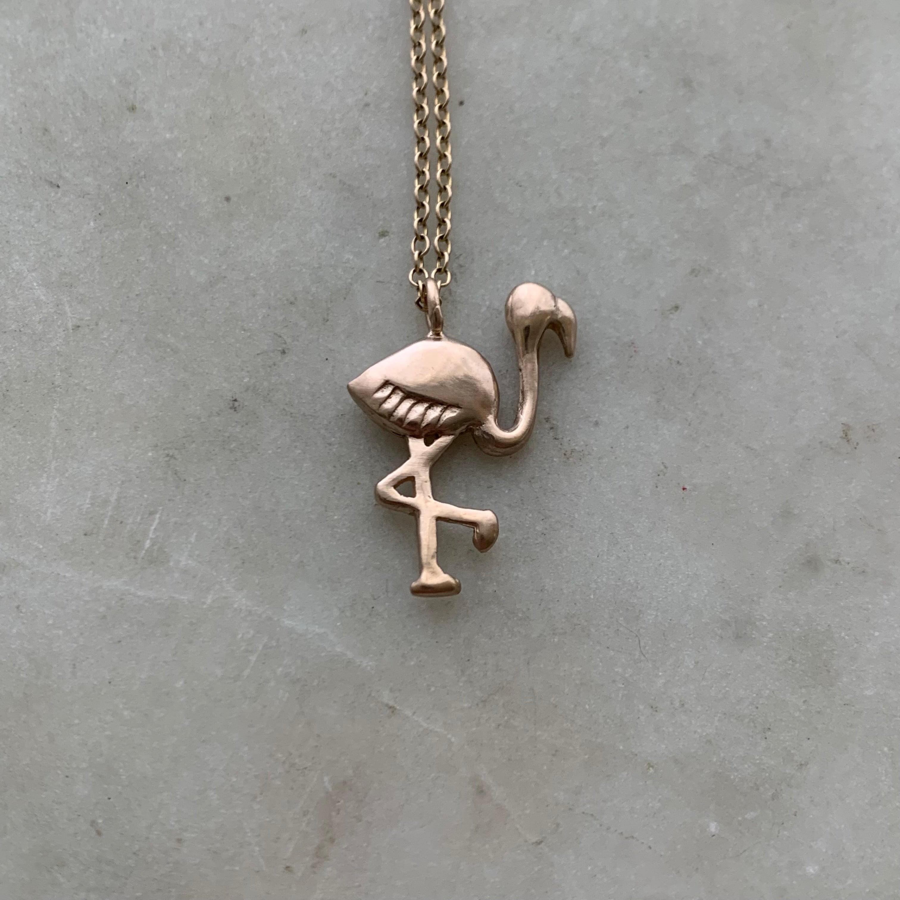 Solid Gold Flamingo Necklace, 14k Yellow Gold Necklace, Dainty Flamingo  Necklace, Solid Gold Necklace, White Gold Necklace, 14k Gold Charm - Etsy