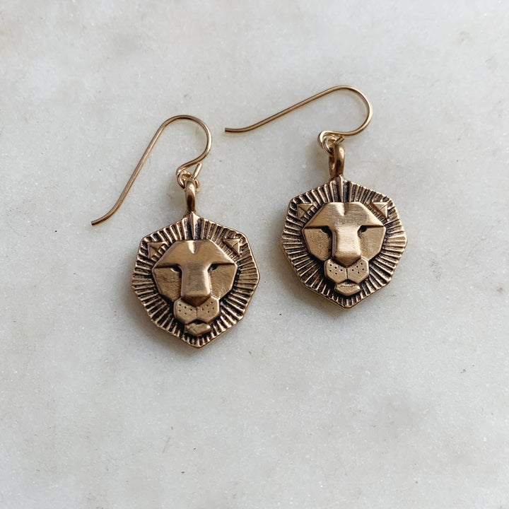 LION EARRINGS - MIMOSA Handcrafted Jewelry