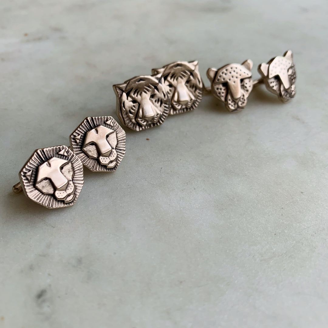 TIGER CUFFLINKS - MIMOSA Handcrafted Jewelry