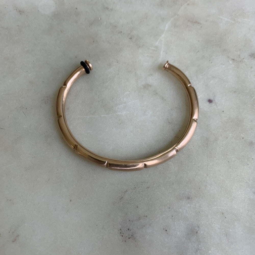Handmade Bronze Habit Tracker Cuff Bracelet