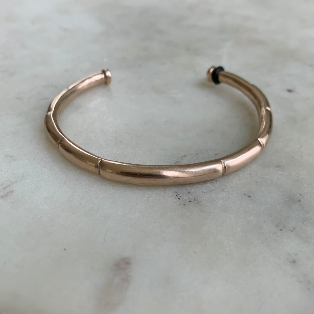 Handmade Bronze Habit Tracker Cuff Bracelet