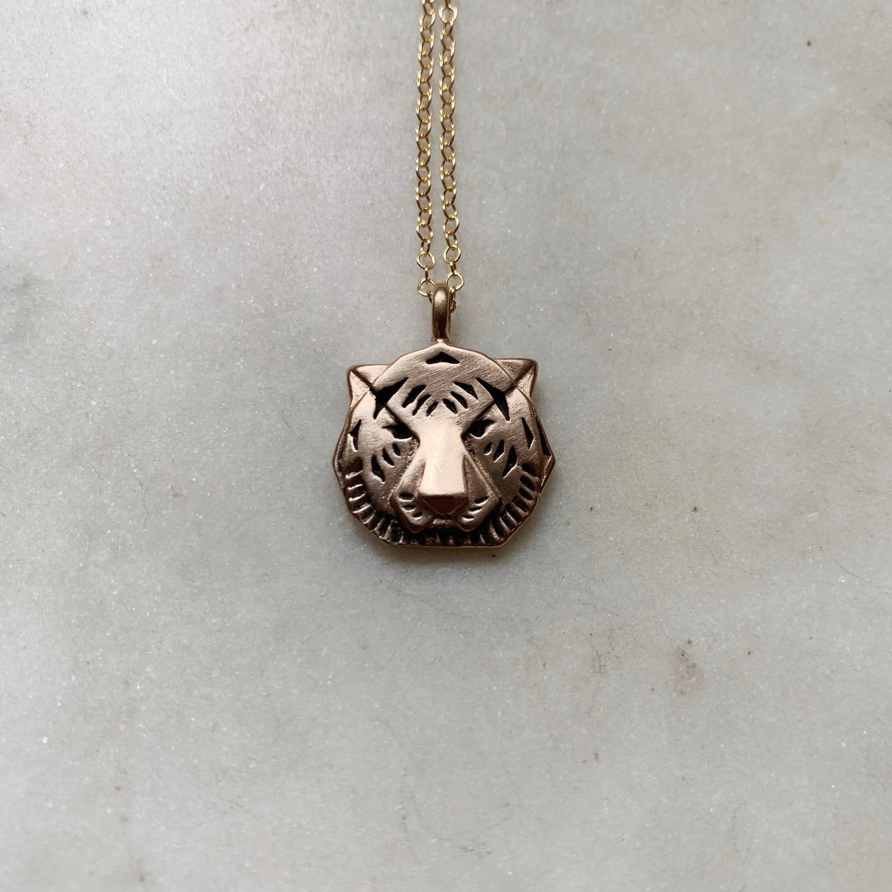 Dainty Tiger Eye Crystal Initial Necklace – Son Mias