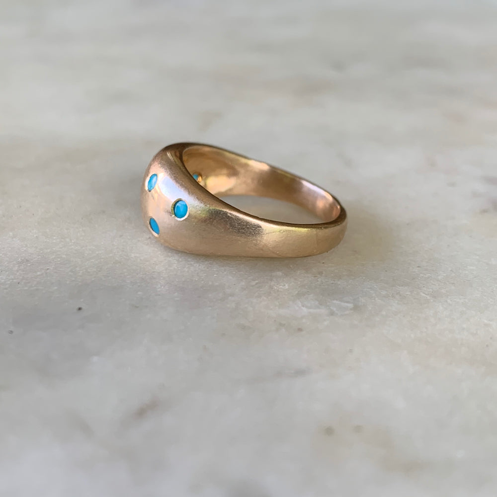 THE AMANDA RING — 8 TURQUOISE STONES - MIMOSA Handcrafted Jewelry