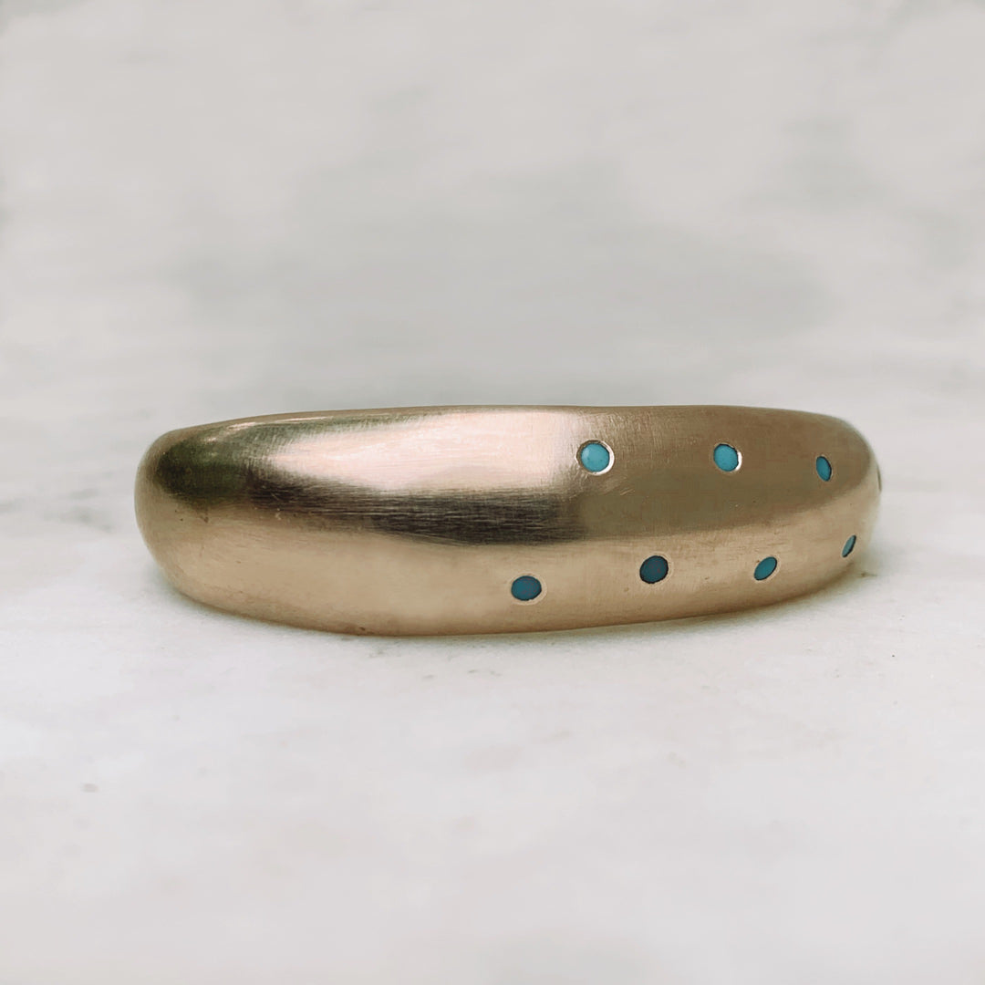 THE AMANDA CUFF — 8 TURQUOISE STONES - MIMOSA Handcrafted Jewelry