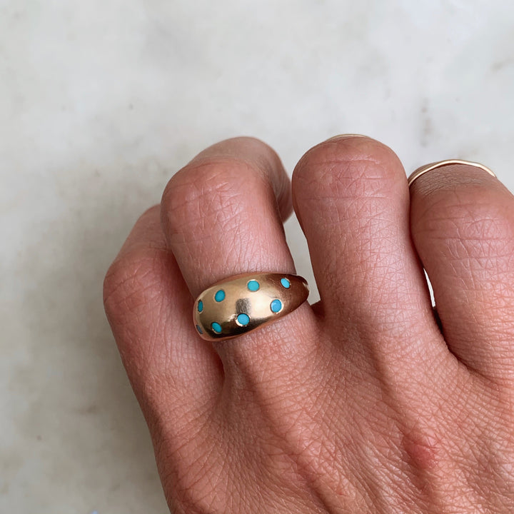 THE AMANDA RING — 8 TURQUOISE STONES - MIMOSA Handcrafted Jewelry