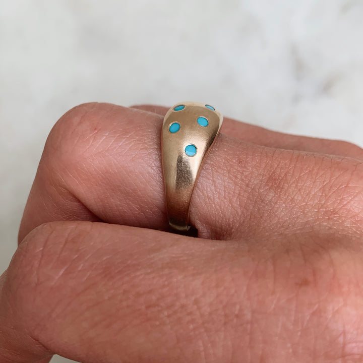 THE AMANDA RING — 8 TURQUOISE STONES - MIMOSA Handcrafted Jewelry