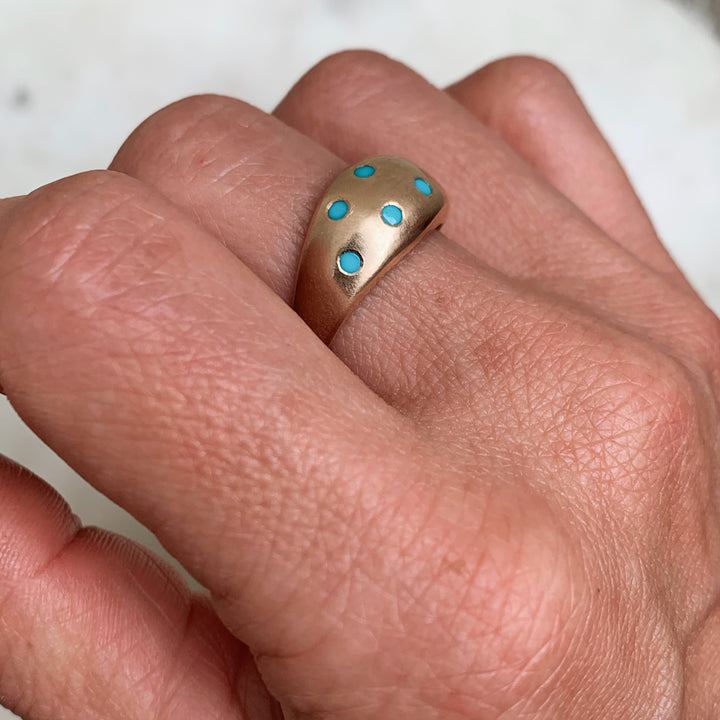 THE AMANDA RING — 8 TURQUOISE STONES - MIMOSA Handcrafted Jewelry